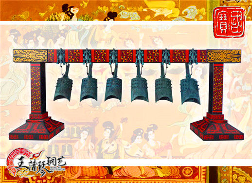 6件套仿古編鐘，小型特色樂器，民樂混音配套